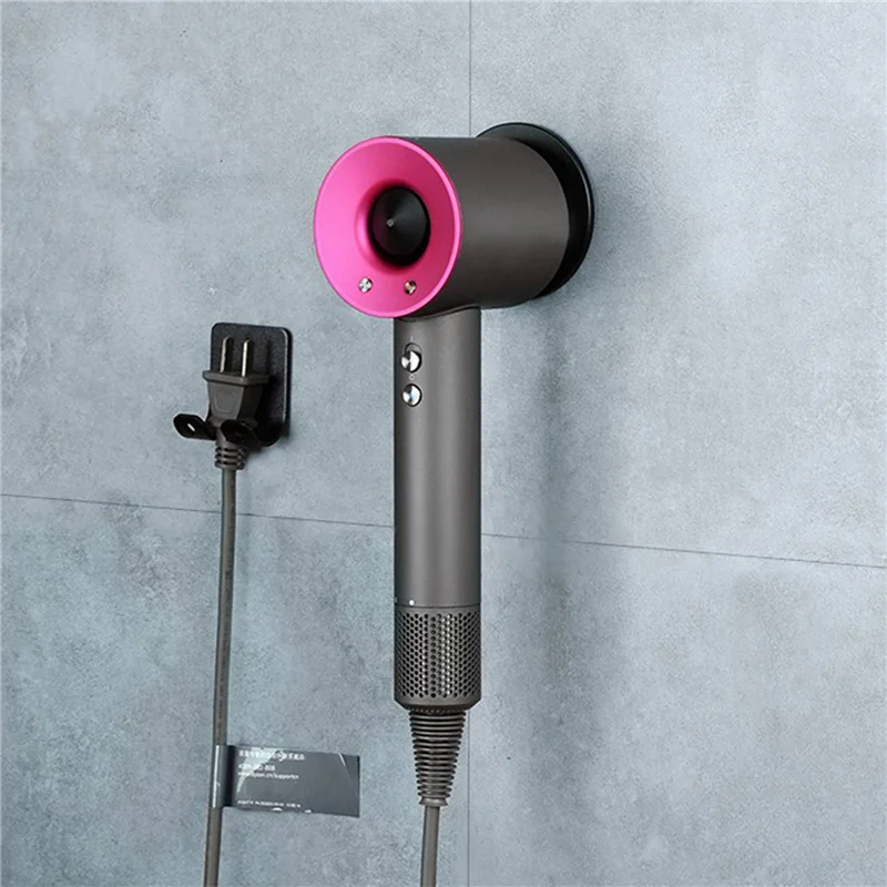 

ABPQ-2X For Dyson Hair Dryer Hanger Wall Mount Holder For Bathroom Metal Accessories Hanging Shelf Rack Portable Storage-B