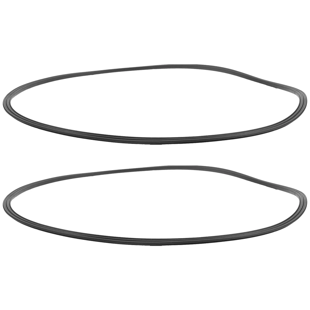 

2 Pcs Rubber Chassis Bar Chair Accessories Apron Gasket Black Stool Ring