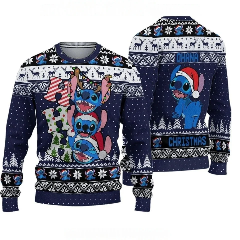 2026 ديزني الرجال عيد الميلاد سترة قبيحة ثلاثية الأبعاد مطبوعة كنزة بمقاس كبير جديد الرجال سترة موضة جديدة الرجال البلوز غرزة مرحبا #1