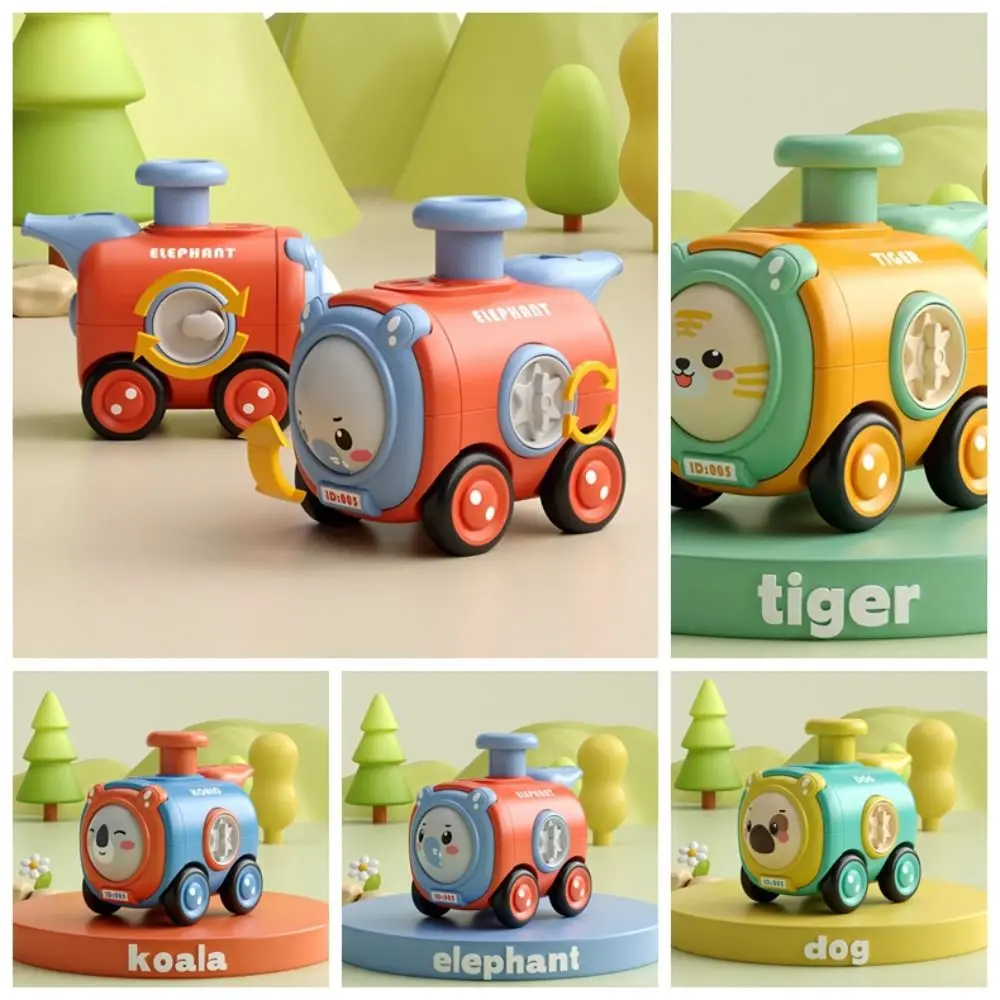 

Inertia Toy Car Press To Change Face Whistle Train Crash Resistant Cartoon Car Whistle Small Train Colorful Press and Run