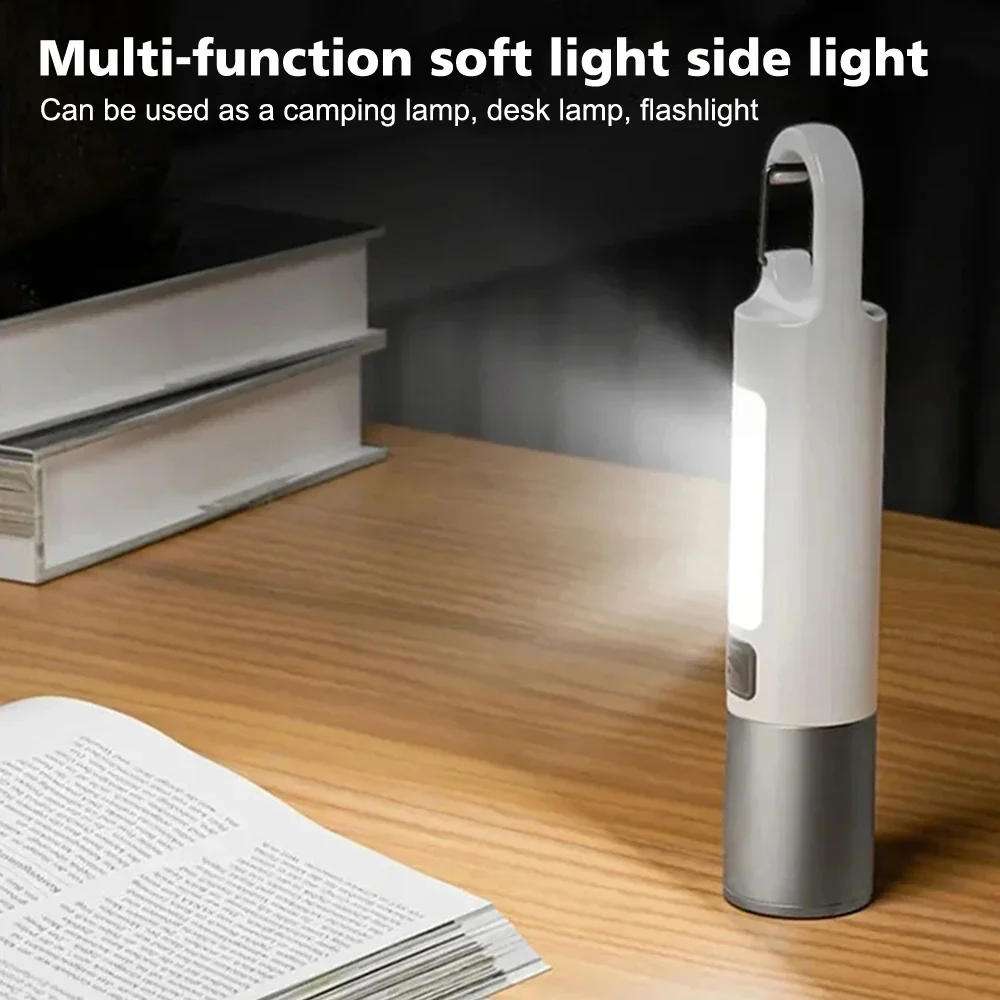1PC LED Flashlight Portable Mini Camping Lamp Desk Lamp Multifunctional Soft Light for Home Super Long Standby Waterproof Light