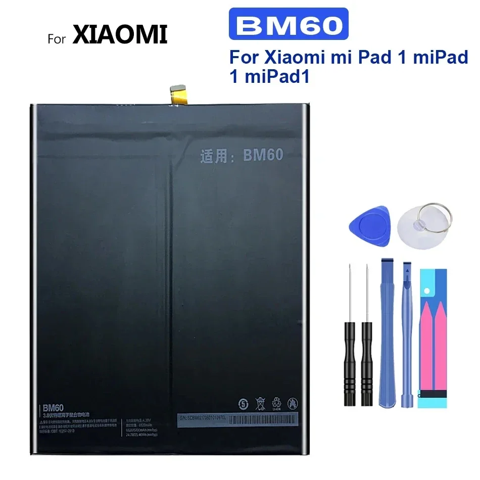 Replacement Battery for Xiaomi Mi Pad 1, 2, 3, 4, 5,Tools Kits, BM60, BM61, BM62, BN60, BN80