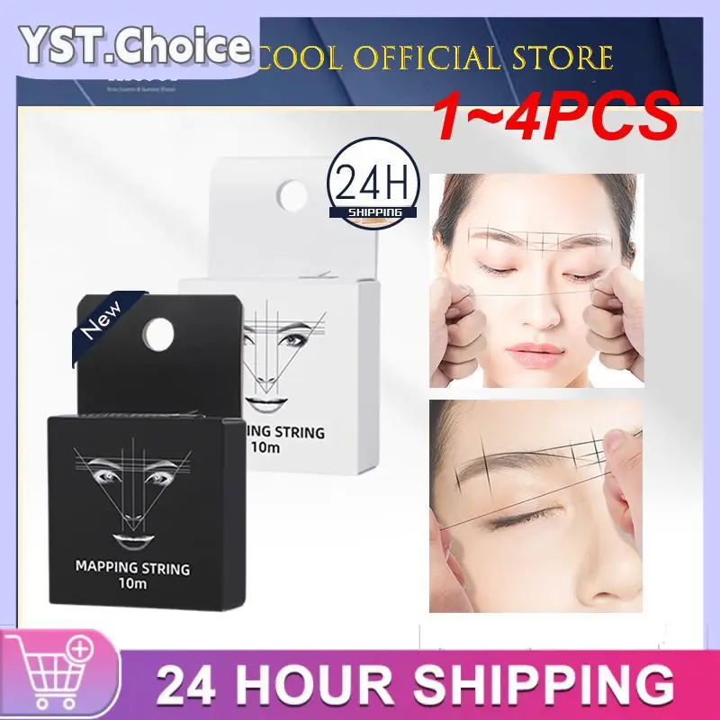 1 ~ 4PCS ด้ายสัก Eyebrow MARKER ด้าย TATTOO Brows ไม้บรรทัดเสริมวาดเส้นหมึกตําแหน่ง Mapping Line กล่องใหม่