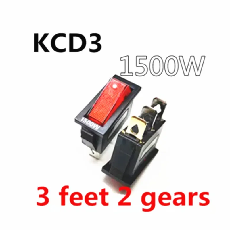 1pcs KCD3 Rocker Switch ON-OFF ON-OFF-ON 2 Position 3Pins Electrical equipment With Light Power Switchs 6A/250V AC 10A/125V AC