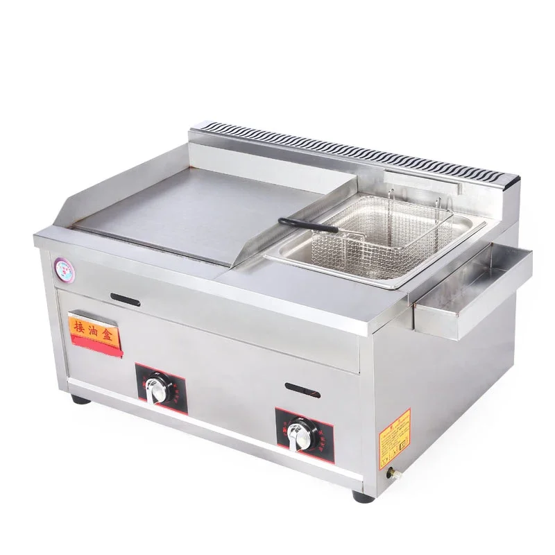 Electric Griddle Hand Grabbing Machine Commercial Electric Heating Griddle Fryer All-in-one Multi-function Teppanyaki Fryer Oden