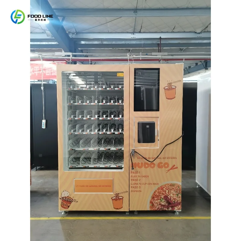 

Торговый автомат для лапши быстрого приготовления с сенсорным экраном 21,5 дюйма, индивидуальная настройка, облачное управление SDK, прямые поставки с завода, высокое качество