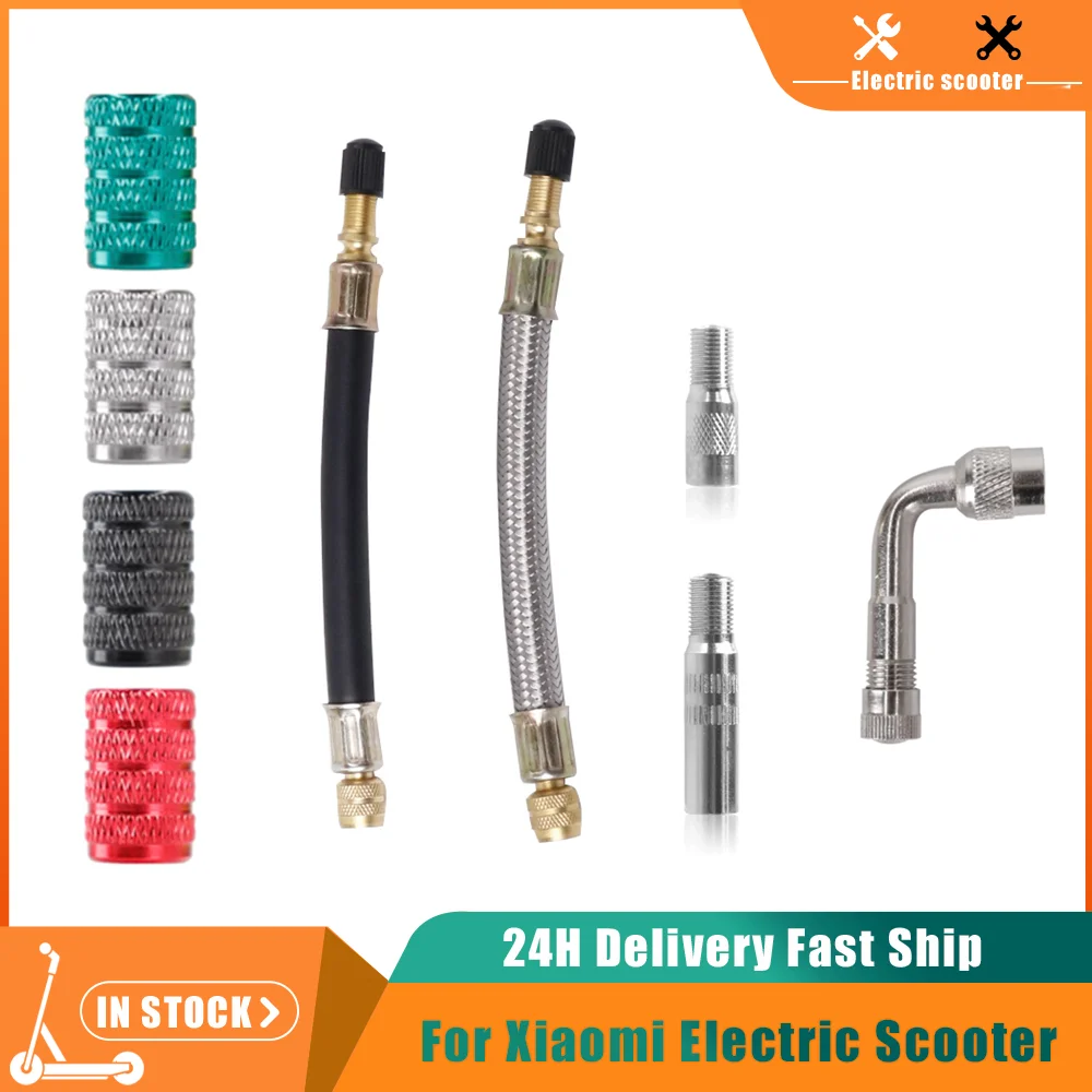 Front/Rear Wheel Inflatable Extension Tube Valve For Xiaomi M365/M365 PRO/1S/PRO2 Tire Air Nozzle Riding Replacement Accessories