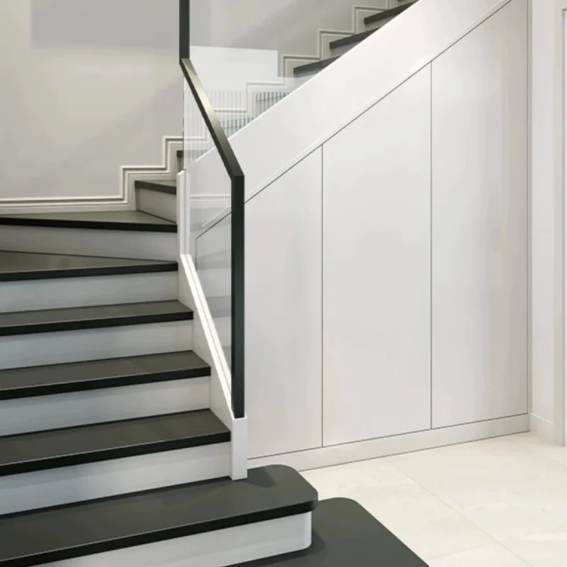 custom.Best Price Modern Indoor Home Storage Ladder Steel Stairs Customized Beautiful Solid Wood Glass Design Factory Direct