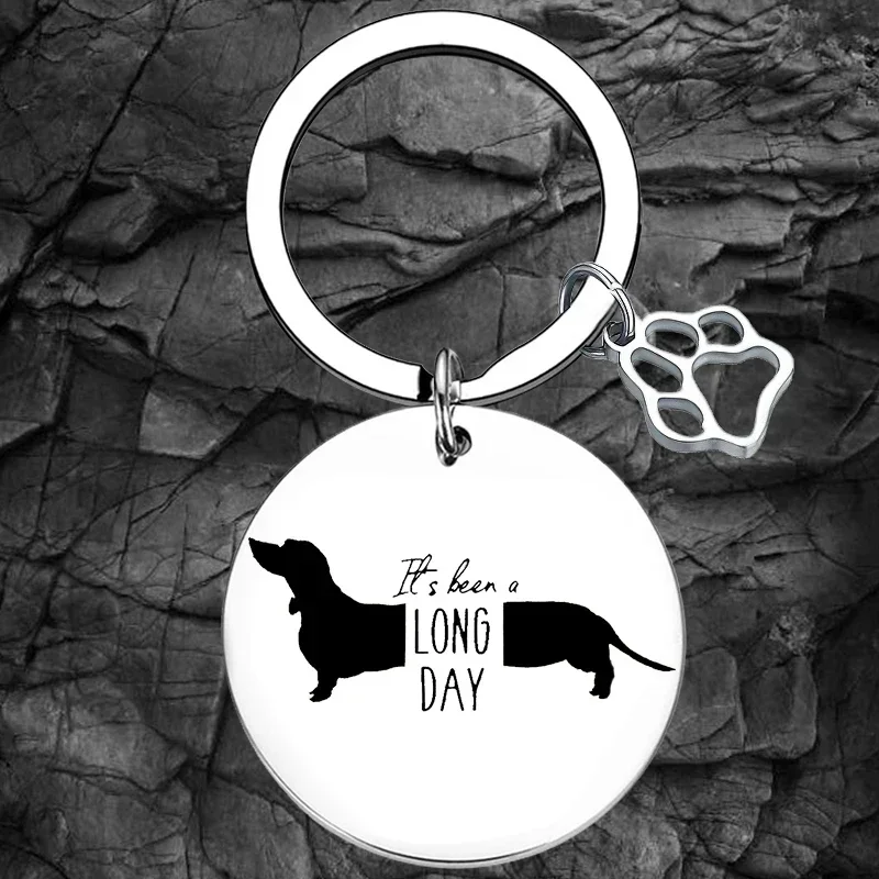 

It's Been A Long Day Pet Dog Dachshund Keychain Dachshund Dog Key Rings animal Dachshund Lover Gifts