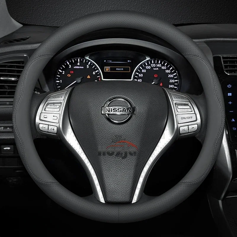 جلد الغزال غطاء عجلة توجيه سيارة لنيسان 400Z البلاتين باترول سنترا أرييا ليف نافارا الحدود ركلات اكسسوارات السيارات