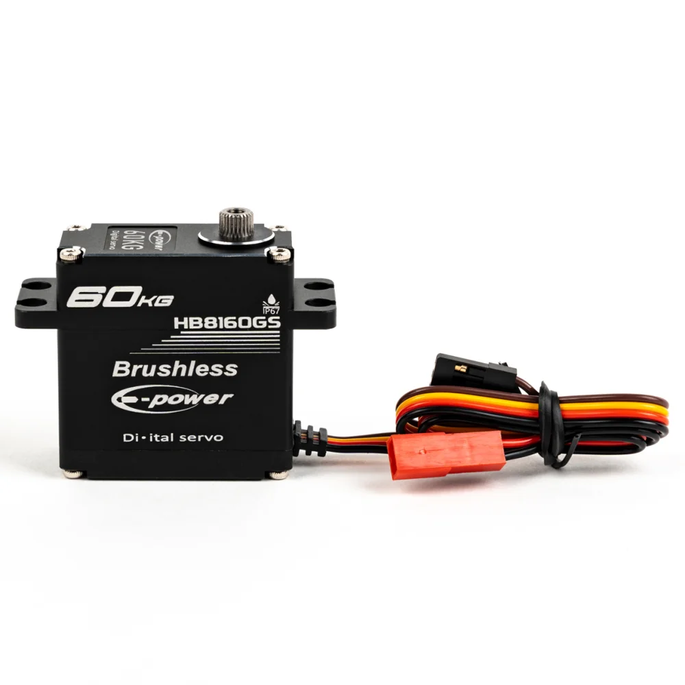 E-Power Brushless Servo Parts 60KG 180°/270°/360° Aluminum Case Digital Metal Gear HV Servo For RC Car Crawler Boat Model Toys