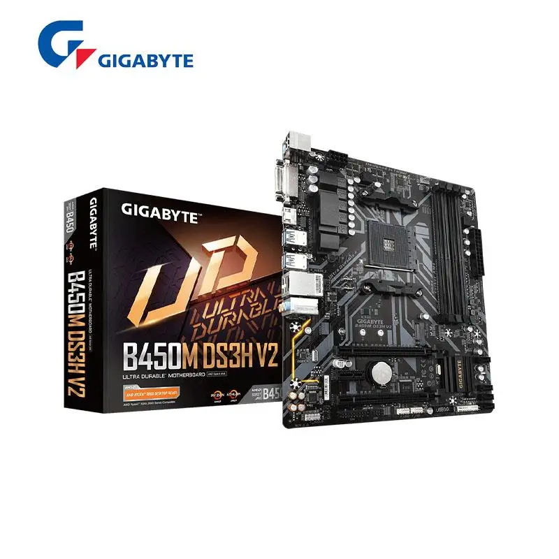 Go! GIGABYTE New GA B450M DS3H (rev. 1.x) Micro-ATX AMD B450 DDR4 2933MHz M.2 USB 3.1 128G Double Channel Socket AM4 Motherboard