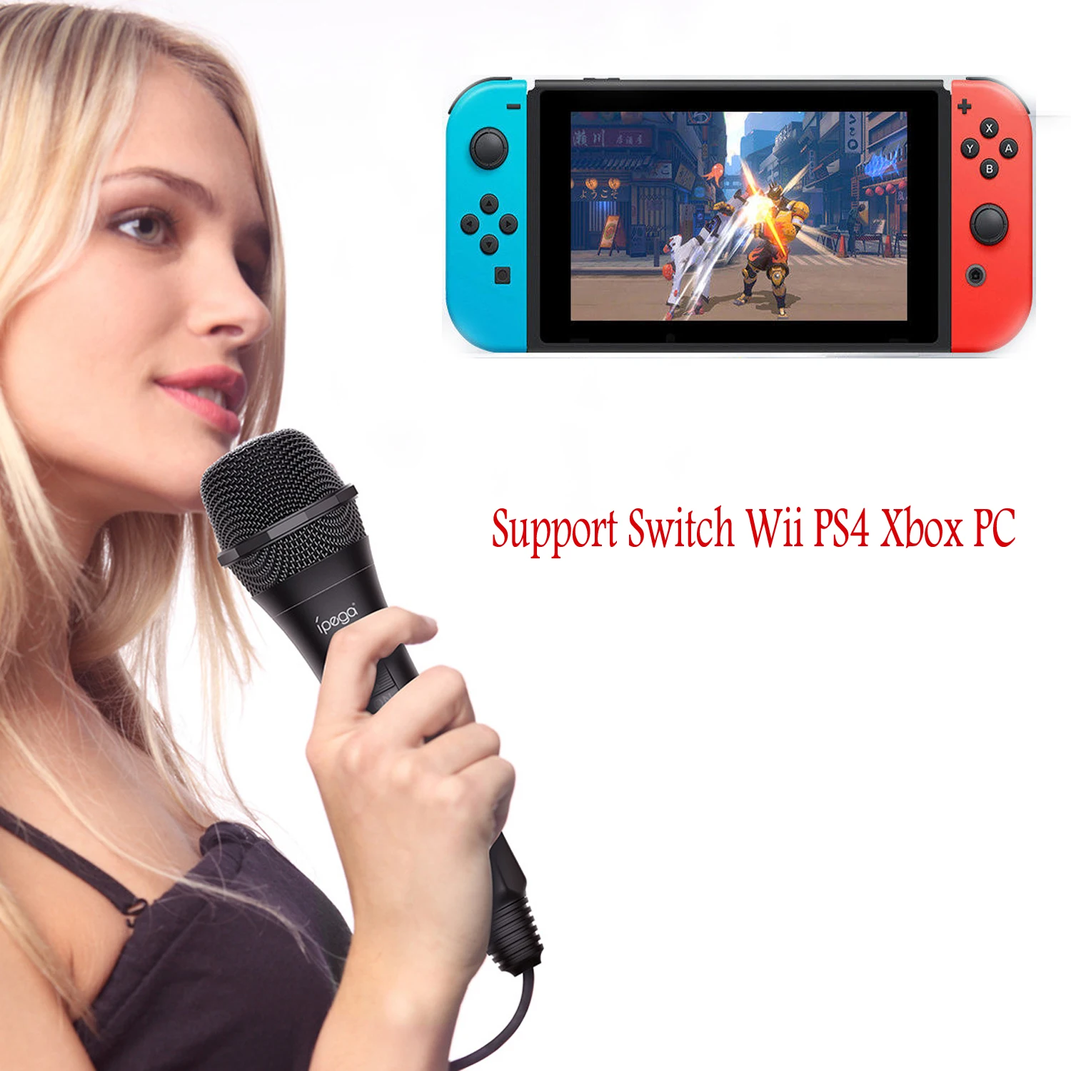 USB Có Dây Mic Karaoke Cho Máy Nintendo Switch Wii PS4 Xbox PC Máy Tính Condenser Thu Âm Microfone Siêu Rộng