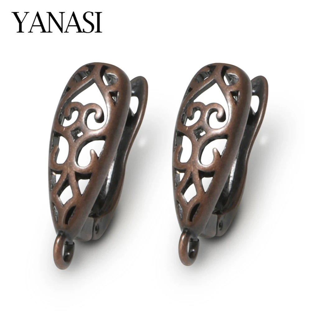 

1 Pair Red Bronze Brass Anti-Fade Earrings Clasps Hooks Accessories for DIY Woman Handmade Jewelry Making