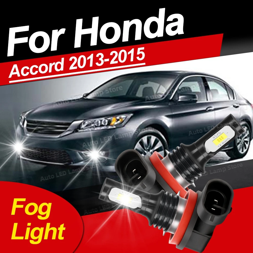 

For Honda Accord 2013 2014 2015 2Pcs LED Lamp 6000K White H11 Car Front Fog Light 20000LM Ultra Bright Bulbs Plug and Play
