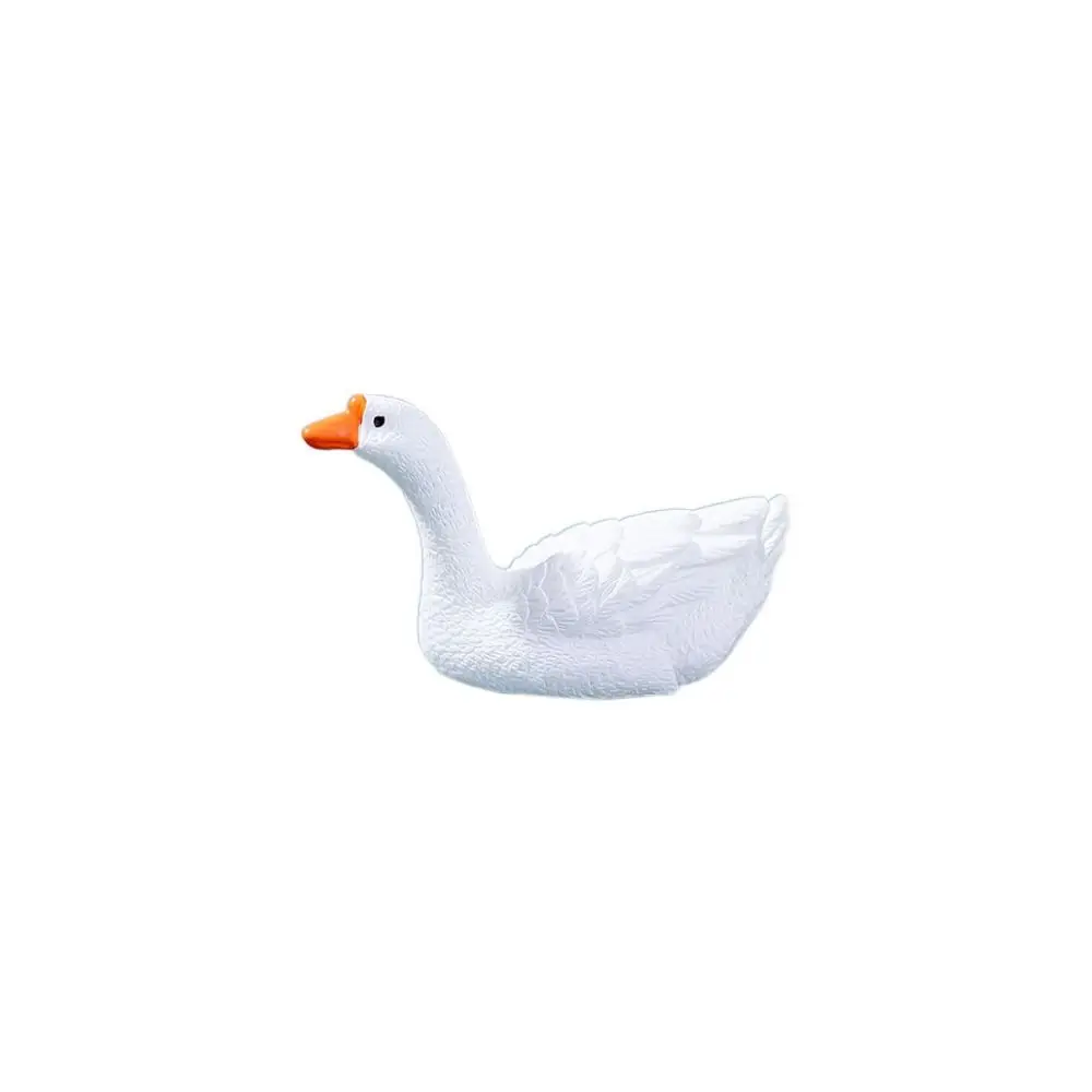 

Decorative Rockery Pavilion Bridge Simulation LIfelike Goose Micro Landscape Ornaments Resin White Duck Statue Home Desk Decor