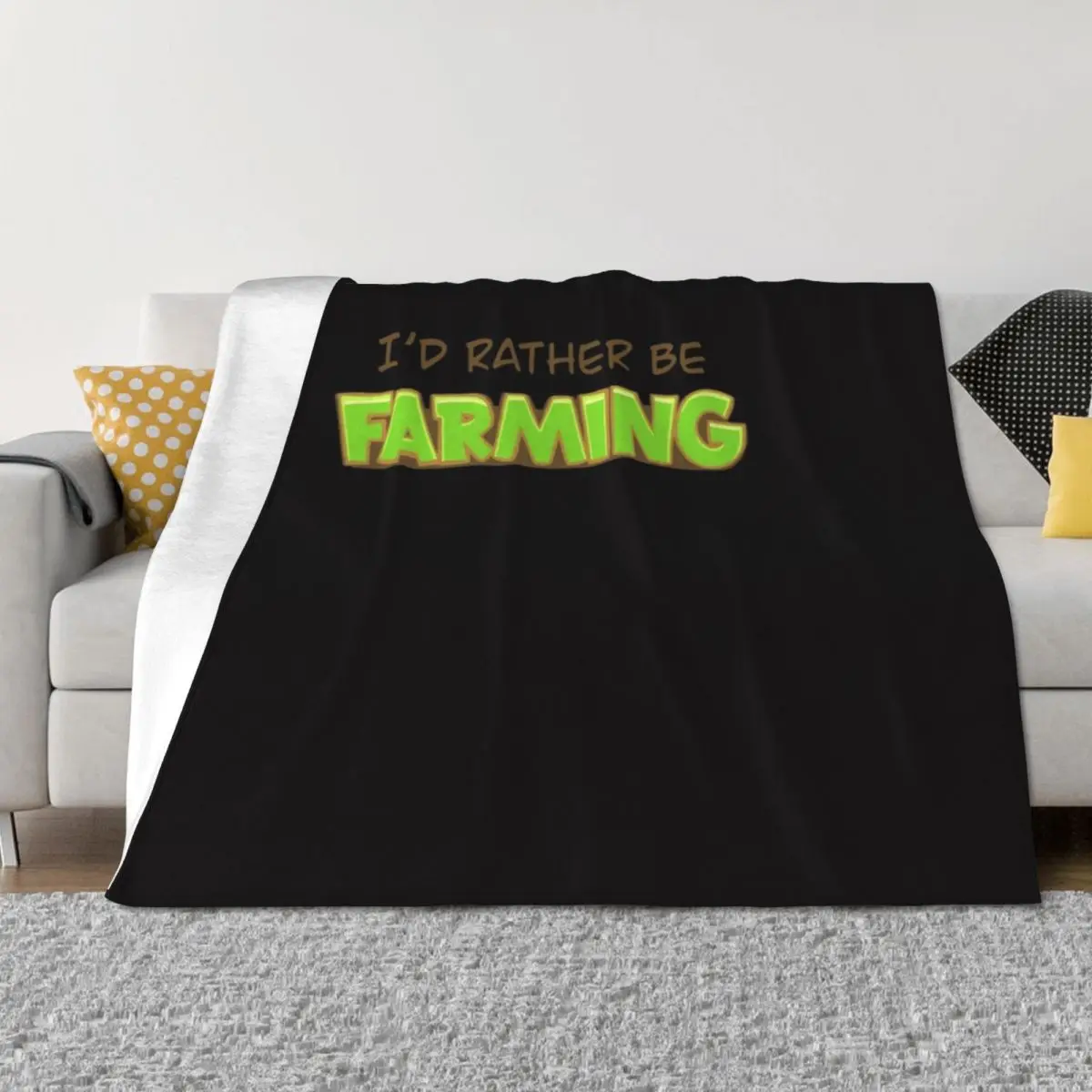 

I’d rather be farming Throw Blanket Tourist Personalized Gift Beach warm winter Blankets