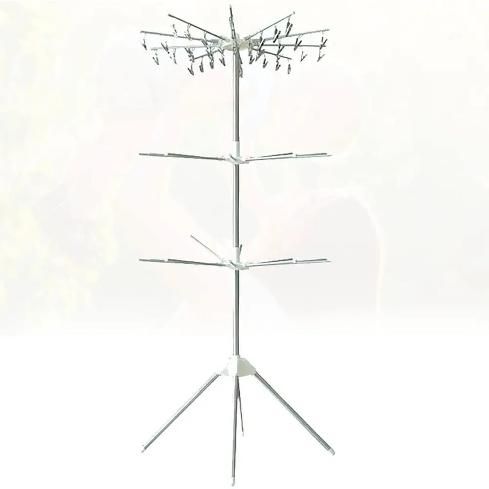 

Компактная складная сушилка для белья с прищепками, перекладиной, экономит место, подходит для использования в помещении и на улице