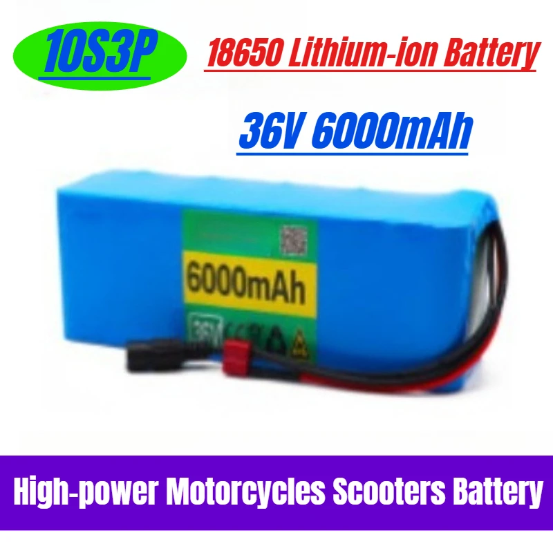 

10S3P 36V 6Ah 18650 Lithium-ion Battery 500W for High-power Motorcycles Scooters