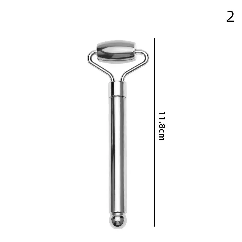 Rolo facial gua sha beleza rosto pescoço massagem ferramenta de aço inoxidável pele aperto face lifting cuidados beleza rolo massagem