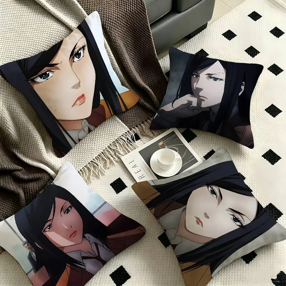 1pc Mari Kurihara Prison School Pillow Case Fashion Square Pillowcase Bedroom Sofa Room Ins Decoration Leisure