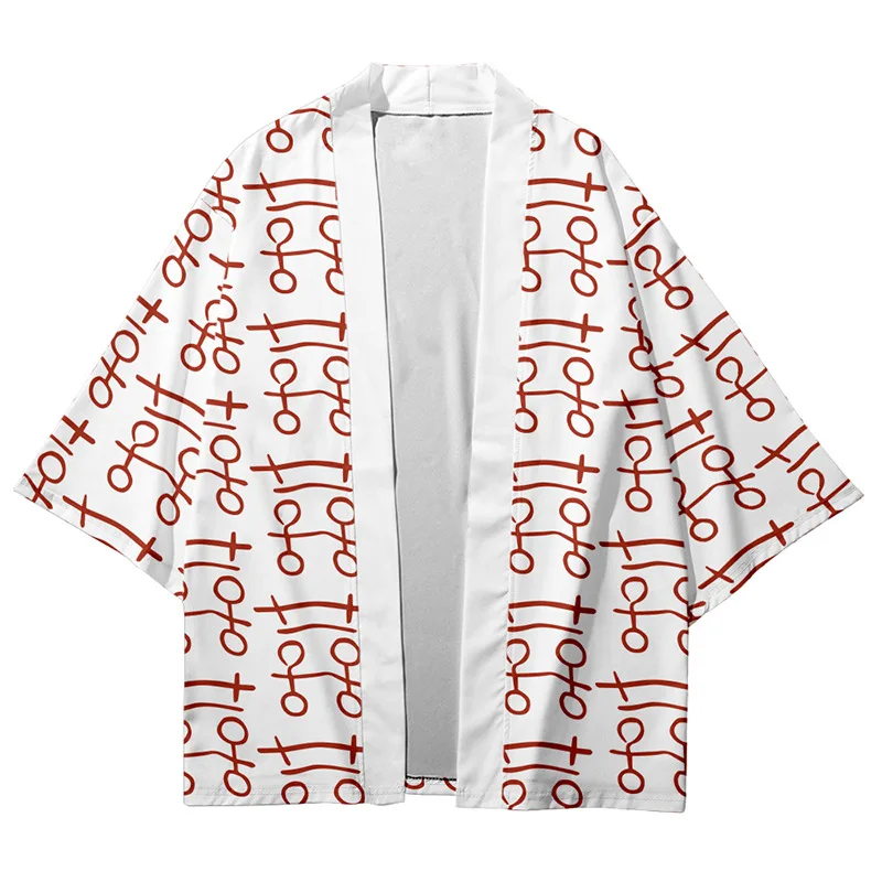 

Japanese Print Kimono Streetwear Harajuku Men Women Cosplay Cardigan Haori Plus Size Asian Clothing Robes