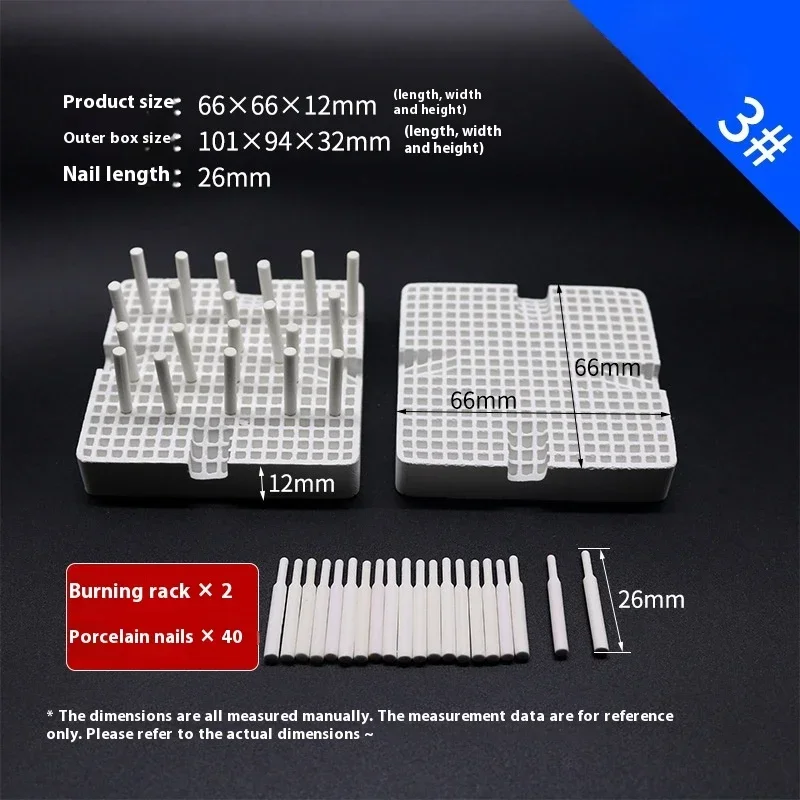 

NIGF Dental Lab Honeycomb Firing Trays Circle Plate Hold Rack & 20pcs Zirconia Ceramic Pins for Sintering Dental Lab Material
