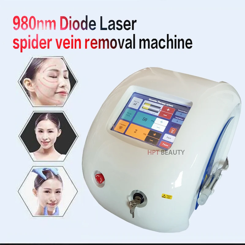 Spider Vein Removal Machine 980nm Diode Laser for Whole Body Vascular Lesion Removal Skin Whitening Rejuvenation Machine