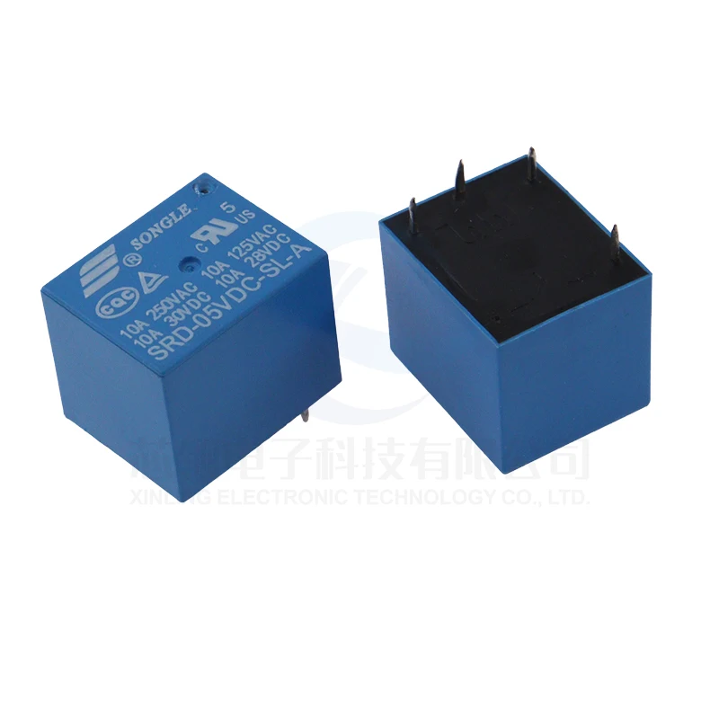 5pcs Songle Relay SRD-05VDC-SL-A 9V 12V 24V 48VDC-SL-C 10A 4/5 pins relay 12v