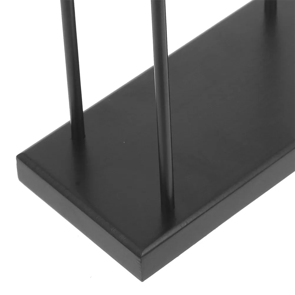 2Pcs Napkin Holder Table Tissue Napkin Stand Weighted Iron Base Wooden Holder for Kitchen Dining Room Paper Towel Dispenser