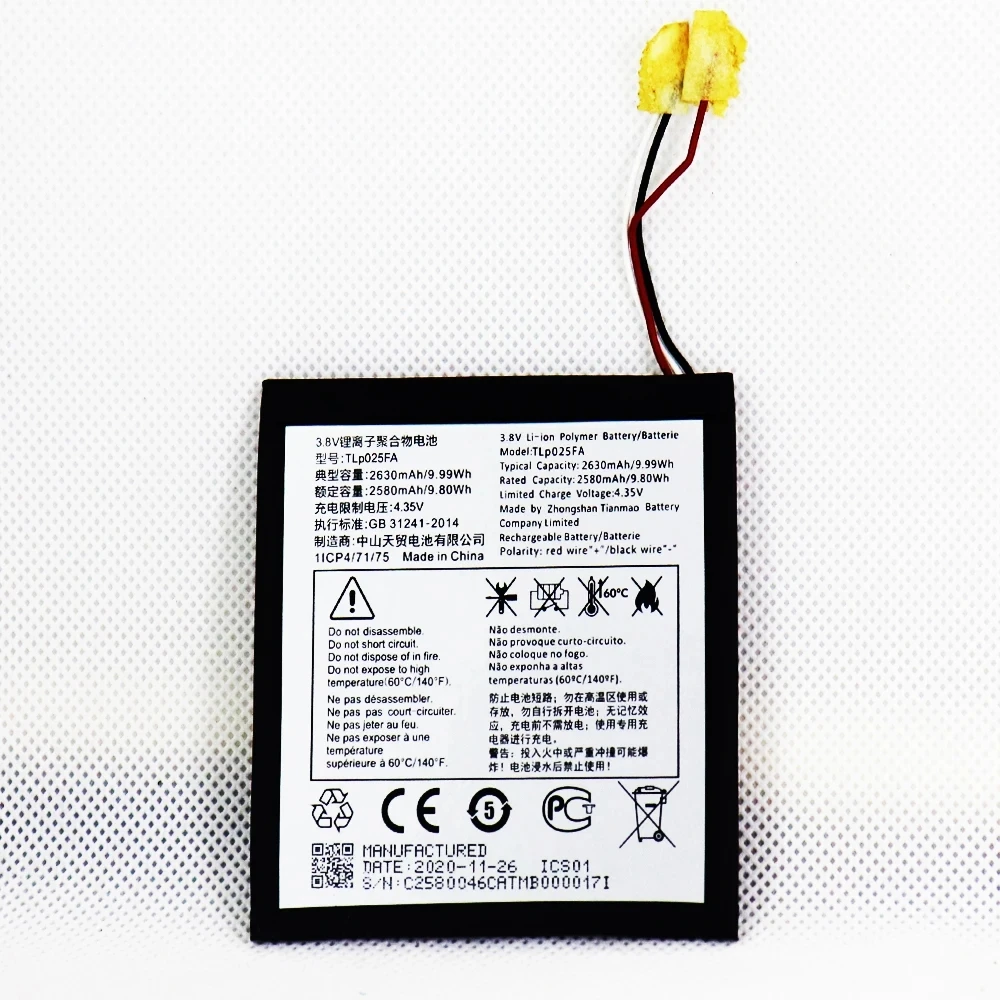 New Original TLp025F7 TLp025FA Battery For Alcatel 1T 7' OT-8068 Mobile Phone+Free Tools
