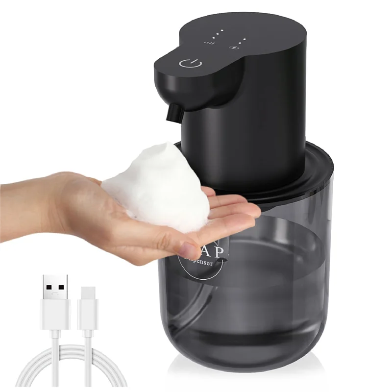 

A03F-Настенный автоматический дозатор пенного мыла, 4-уровневый регулируемый, бесконтактный перезаряжаемый дозатор пенного мыла для рук на 400 мл