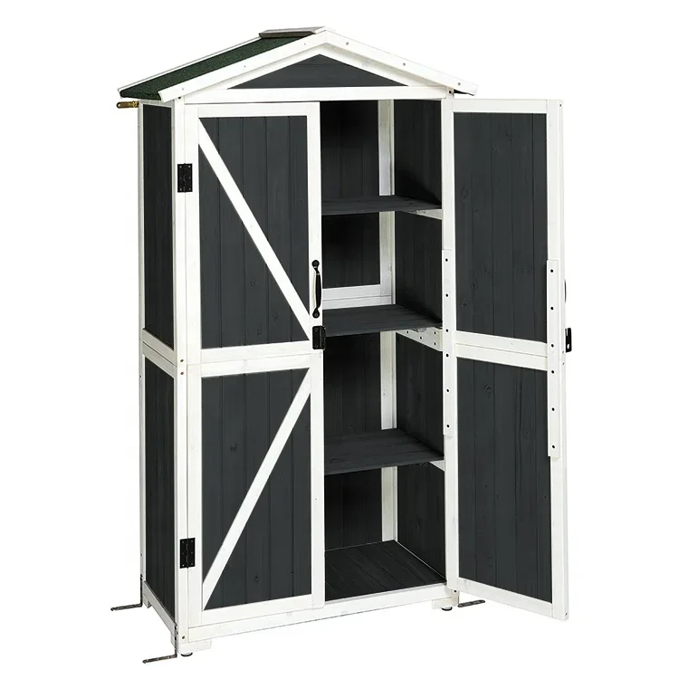 

2026 Heavy Duty Garden Tool Cabinet Outside Wooden Big Tool Shed Outdoor Shed Storage