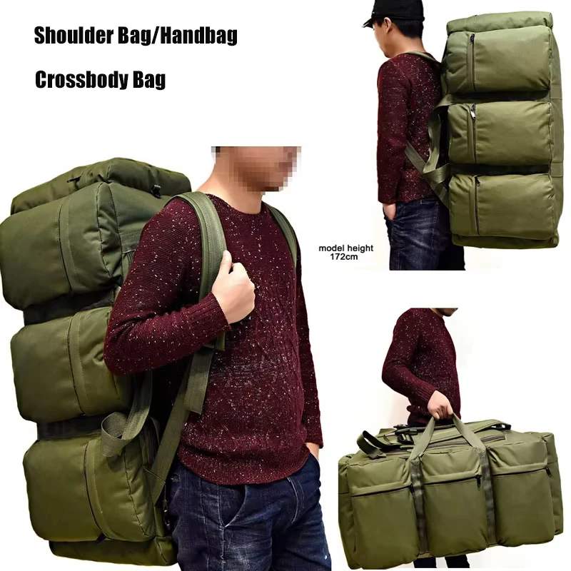 100L Travel Tactical Luggage Duffel Bag Outdoor Camping Climbing Hiking Backpack Large Tourist Crossbody Bags Trekking Rucksack