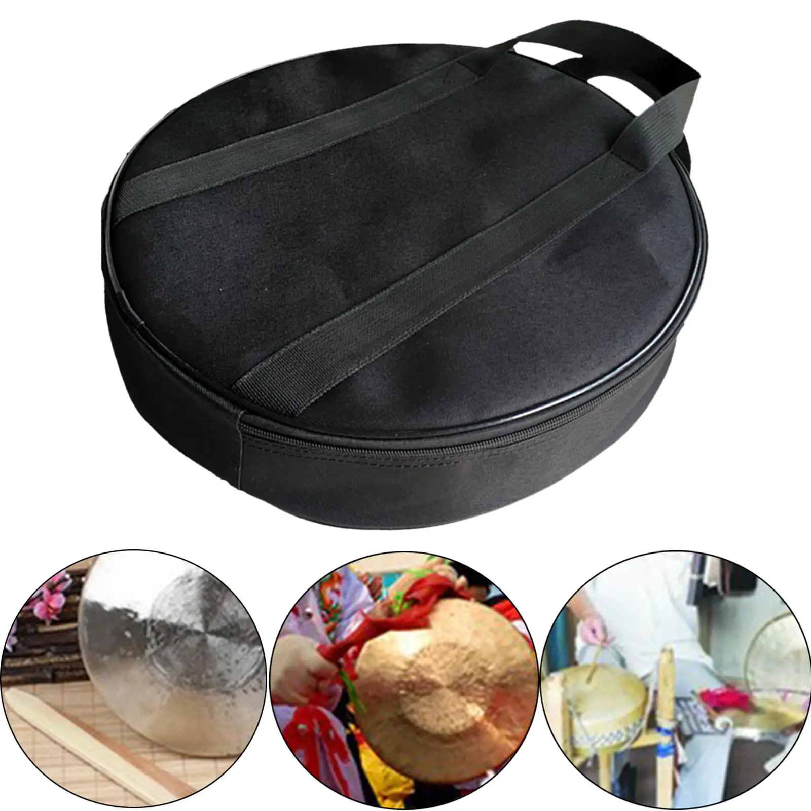 Durable Cymbal Resistant Dumb Drum Bag Dust Proof Black Oxford Cloth Shoulder Straps High Quality Case Bag Carrier