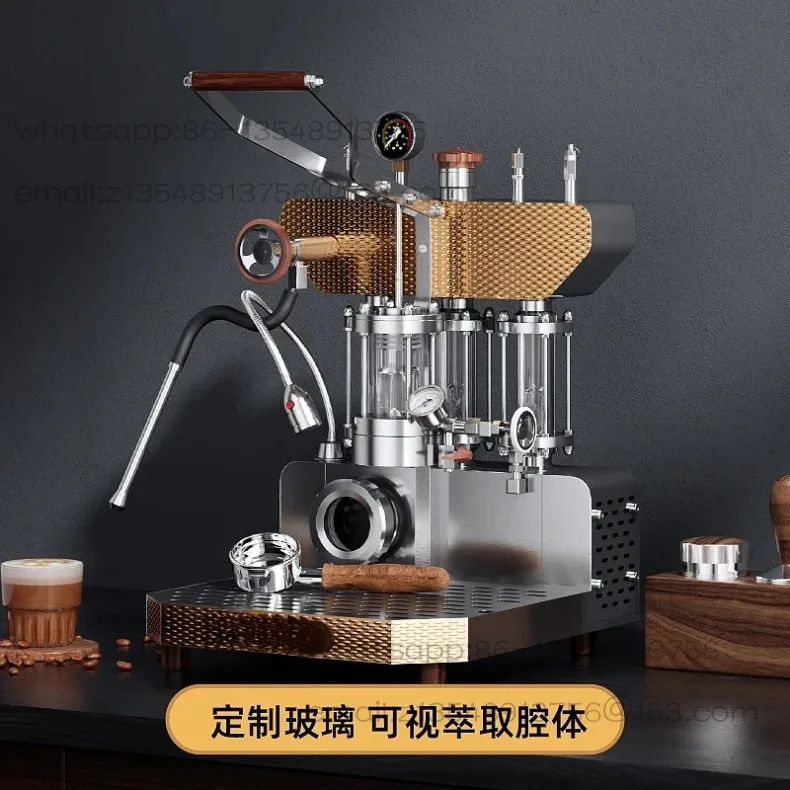 6/6Mini Hand Press Coffee Machine Home Commercial Tie Rod Espresso Manual Transformer Extraction