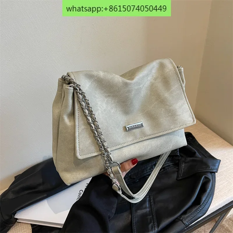 Autumn and winter leisure flip chain shoulder bag popular large-capacity bag trend Joker Crossbody bag.