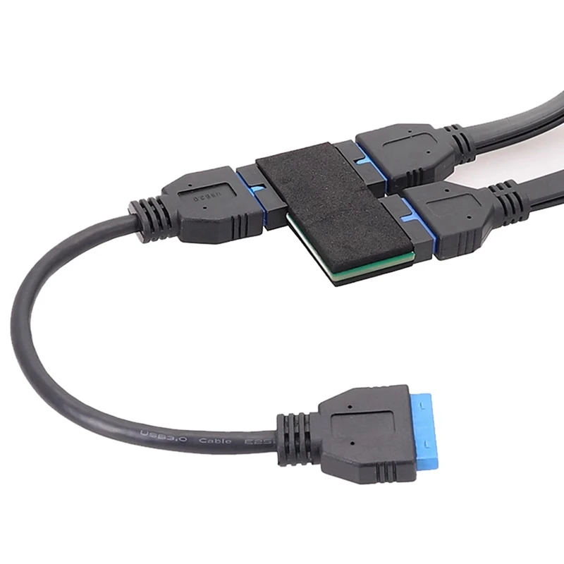 3.0 19Pin 1 To 2 Header Extension Wire USB HUB Connecting Line With Adopting Chip And Modular Cable Line And Expansion Card