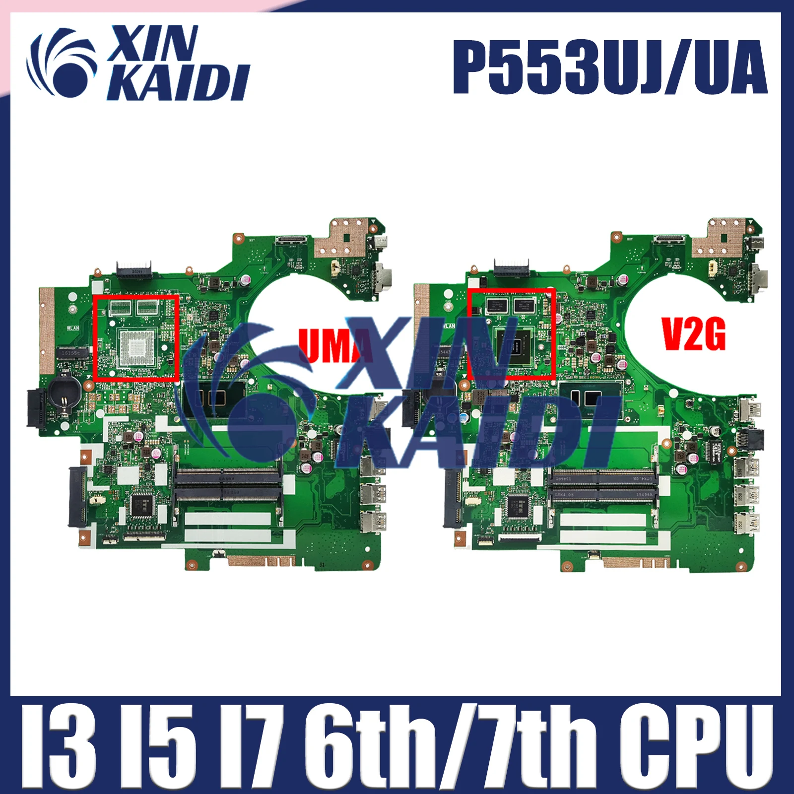 

P553UJ Mainboard For ASUS P553UA PRO553U PX553U P2540UQ P2540U P2540UV P2540UB P2540UA Laptop Motherboard I3 I5 I7 6th/7th Gen