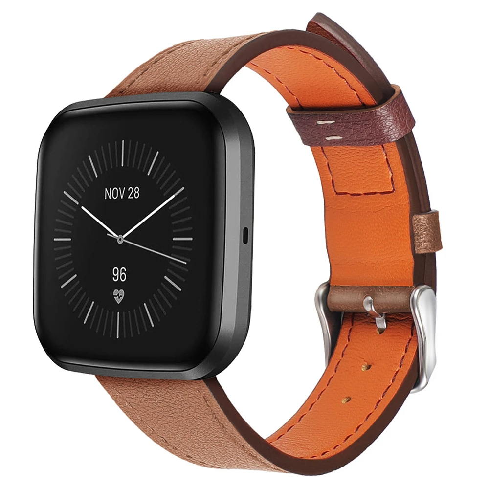 Correa for Fitbit Versa 2 band Top Grain Leather bracelet for Fitbit Versa Lite Versa2 strap pulseira Smart Watch accessories