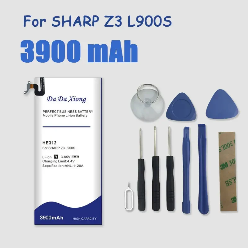 

DaDaXiong 3900mAh HE312 New Replacement Battery For SHARP Z3 L900S FS8009 High Quality