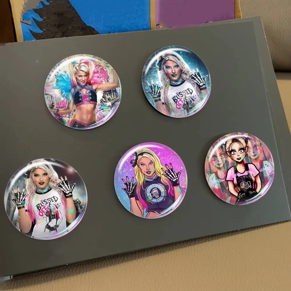 Badge A-Alexa Bliss 25 32 44 58 75 mm Rond pour Fans, Cadeau pour Amis, Broche Souvenir