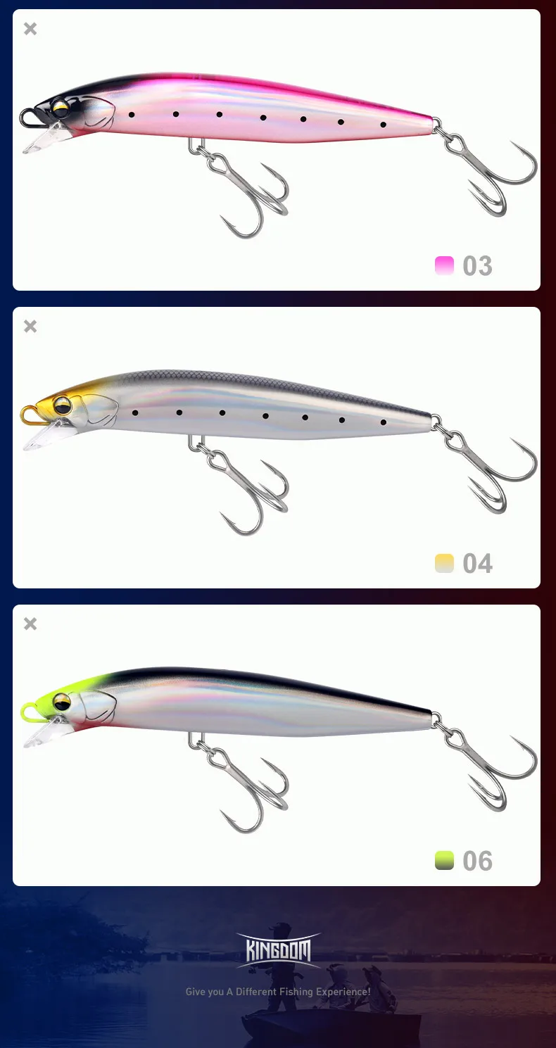 Kingdom Saltwater Minnow-Köder, 140 mm, 38 g, sinkender Draht, durch den Körper, langer Wurf, künstlicher Köder, Wobbler für Seebarsch, Jerkbait – Detail 9