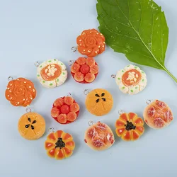10Pcs Simulated Bread Cake Resin Charms Cute Food Crafts Pendants for Earrings Necklace Keychains DIY Accessories Jewelry Make