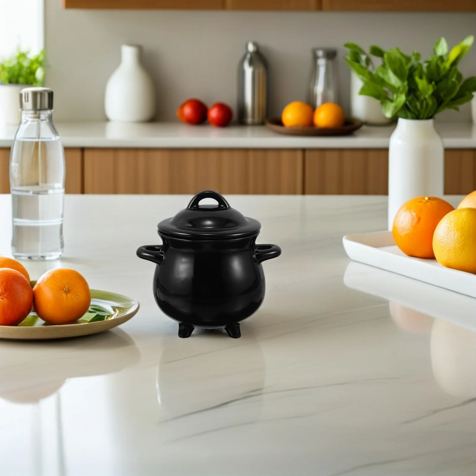 

700Ml Black Witch Cauldron Ceramic Mug Halloween Party Supplies Spooky Tabletop Decoration Candy Kettle Spooky Coffee Mugs