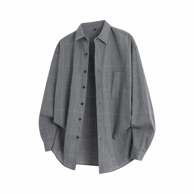 2026 Autumn Men's Fashion Casual Long-Sleeved Shirt Lightweight Jacket