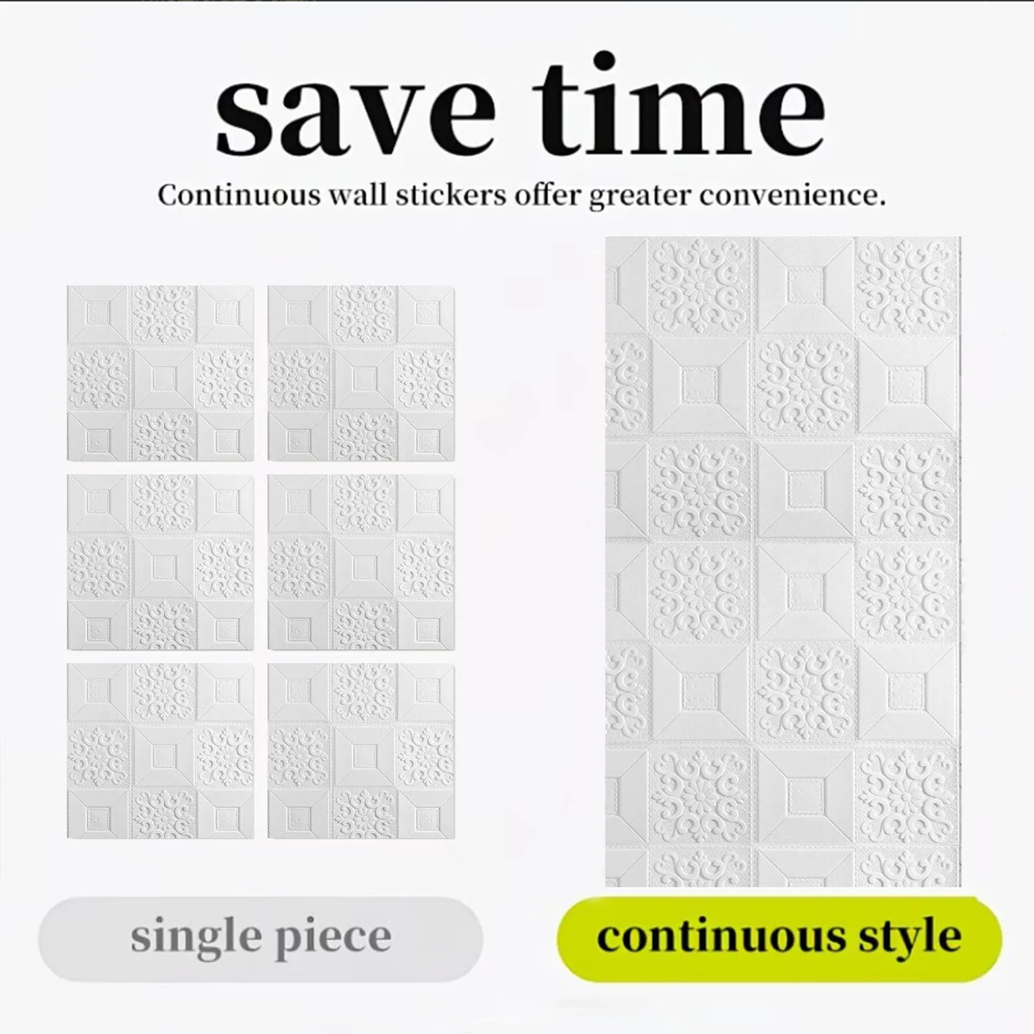 

27.5" White IXPE 3D Wall Panels 1-10 Packs Peel and Stick Wall Decor for Interior Living Room Bedroom TV Background Decoration