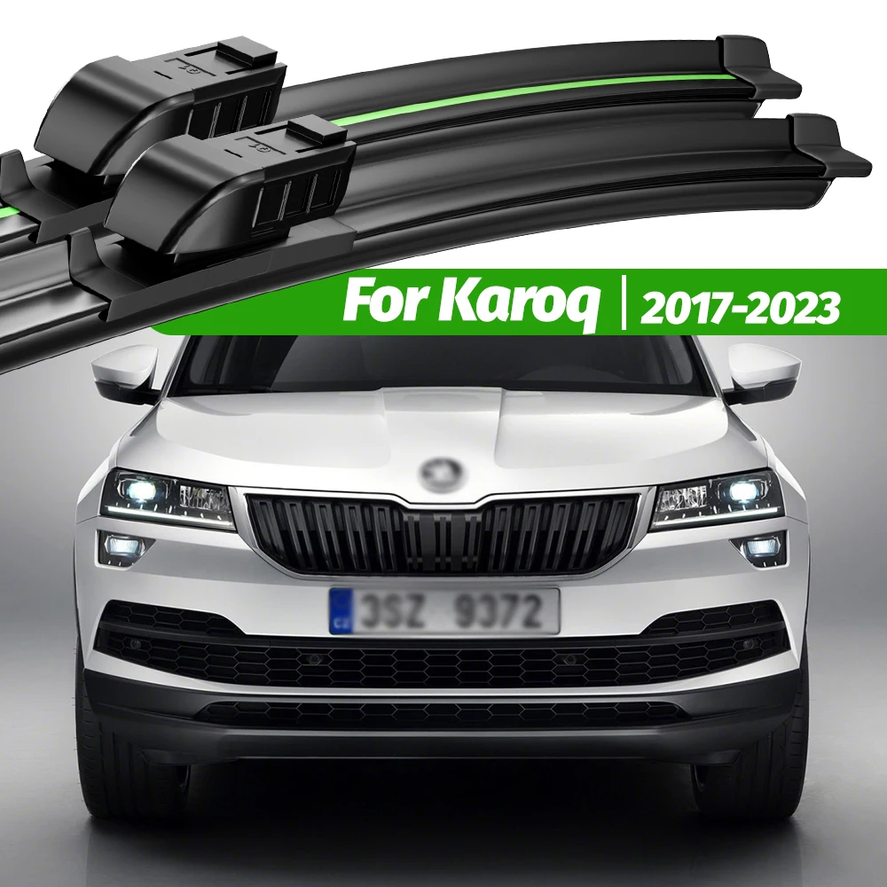 

For Skoda Karoq 2017-2023 2pcs Front Windshield Wiper Blades 2018 2019 2020 2021 2022 Windscreen Window Accessories