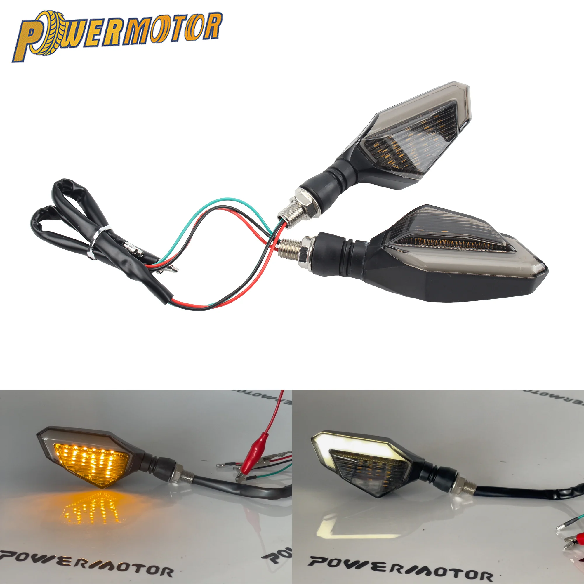 

Universal Motorcycle LED Turn Signals Amber Flashing Signal Light Motorbike Scooters Moped Turn indicator Modified Accessories