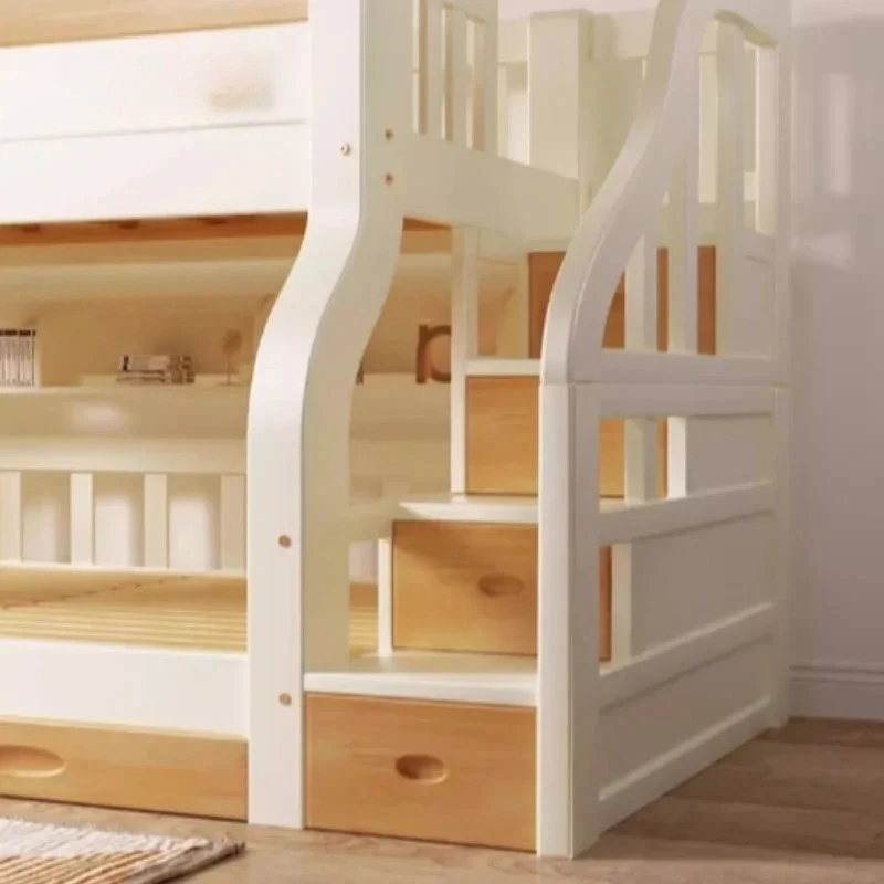 %Nordic Kids Double Bed Kawaii High End Luxury Frame Bunk Bed Modern Girl Boys Sleeping Cama Matrimonio Furniture For Bedroom